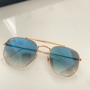Blue Marshall Ray Bans.